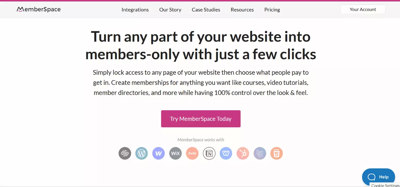 Imagen: Captura de la web de MemberSpace