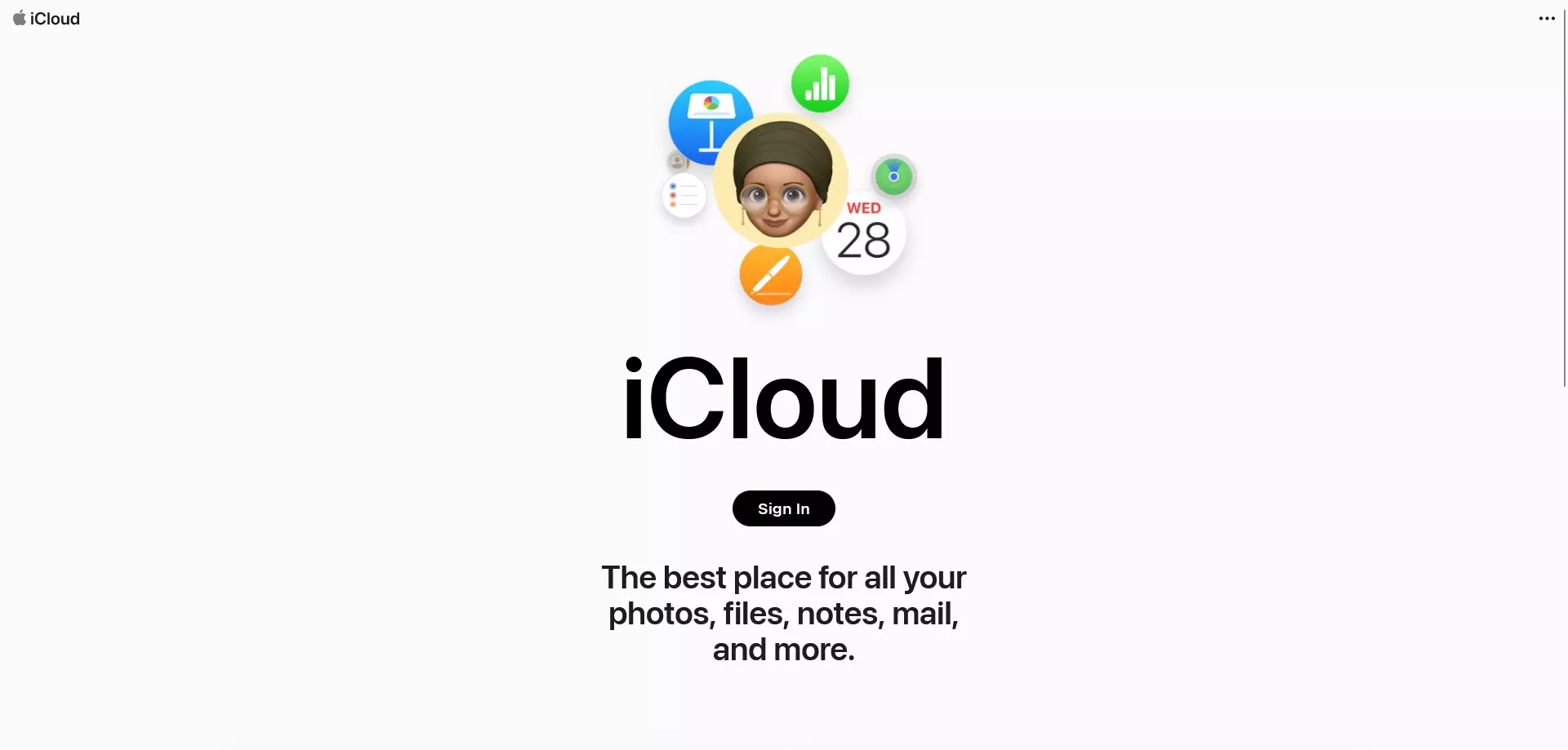 Página de inicio de sesión en iCloud Imagen: Página de inicio de sesión en iCloud